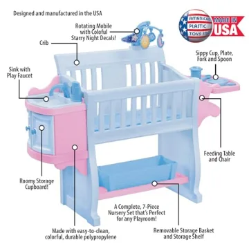 American Plastic Toys Nursery Doll Playset for Kids