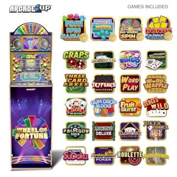 Arcade1Up Wheel of Fortune Casinocade Deluxe Arcade Game 5 Ft Tall Stand Up Cabinet