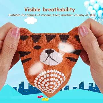 VOLSION Baby Knee Pads for Crawling 3-12 Months - 6 Pairs