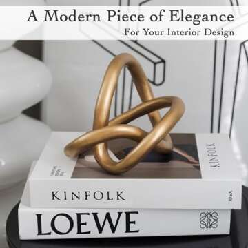 Stylish Juju Knot Black and Gold Home Decor Piece