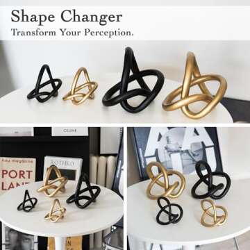 Stylish Juju Knot Black and Gold Home Decor Piece