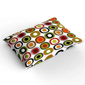 Mid Century Modern Bedding Duvet Covers Set 3 Pieces Queen, Geometric Ultra Soft Breathable Bedding Set with Corner Ties and Zipper Closure(1 Bed Covers + 2 Pillow Shams), Washed Cotton