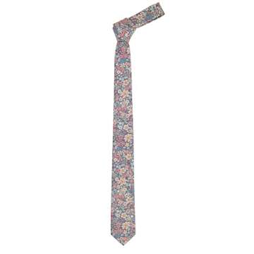 Luxury Floral Skinny Necktie for Men | JNJSTELLA
