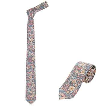 Luxury Floral Skinny Necktie for Men | JNJSTELLA