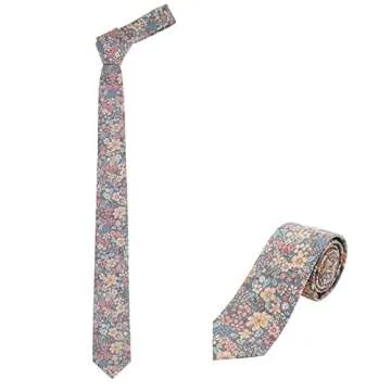 Luxury Floral Skinny Necktie for Men | JNJSTELLA