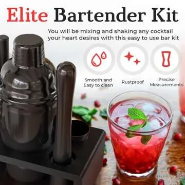 Highball & Chaser Cocktail Shaker Set: Bartender Kit for Home Bar Mixology Cocktail Bar Set Plus E-Book with 30 Recipes