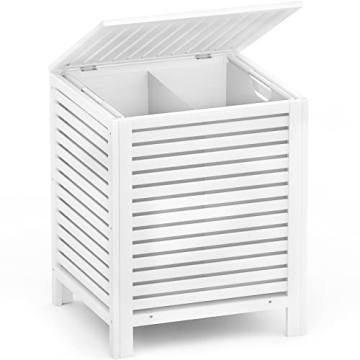 Homykic Bamboo Laundry Hamper 120L with Removable Liner Bag