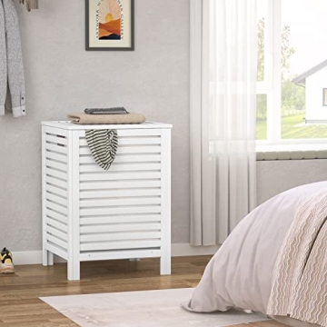 Homykic Bamboo Laundry Hamper 120L with Removable Liner Bag