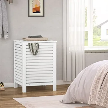 Homykic Bamboo Laundry Hamper 120L with Removable Liner Bag