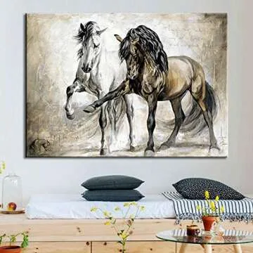 Horse Portrait Painting - Captivating Canvas Art for Your Living Room