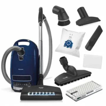 Miele Complete C3 Marin Canister HEPA Canister Vacuum Cleaner with SEB236 Powerhead Bundle - Includes Performance Pack 16 Type GN AirClean Genuine FilterBags + Genuine AH50 HEPA Filter