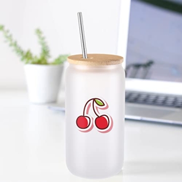 Customizable Sublimation Glass Set with Lids and Straws