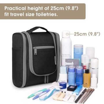 Narwey Hanging Travel Toiletry Bag - Compact Organizer for All