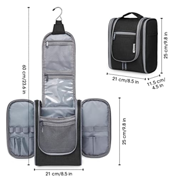 Narwey Hanging Travel Toiletry Bag - Compact Organizer for All