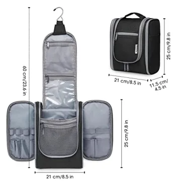 Narwey Hanging Travel Toiletry Bag - Compact Organizer for All