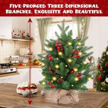 Shearly Mini Christmas Tree - 20 inch Tabletop Delight