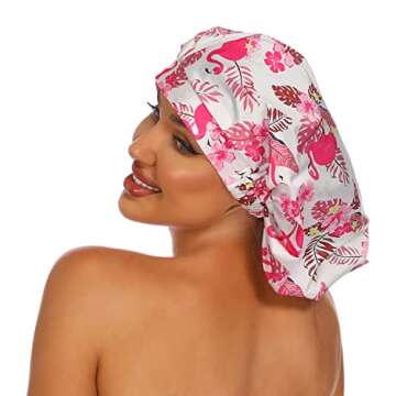 HIUMI Shower Cap - Large Waterproof Cap for Long Hair