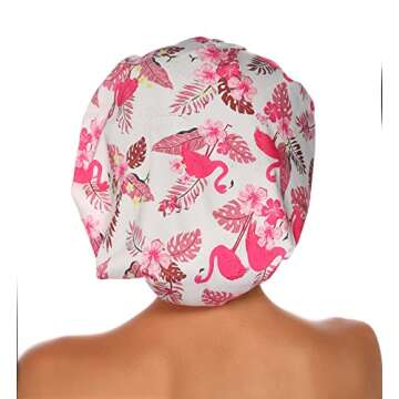 HIUMI Shower Cap - Large Waterproof Cap for Long Hair