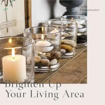 WHOLE HOUSEWARES | 5"X5" Glass Cylinder Vase | Candle Holder | Decorative Centerpiece Arrangement for Wedding Party Event Home Office Decor | Set of 4