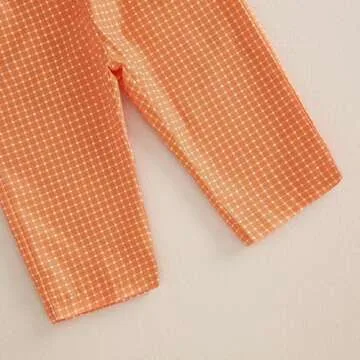 Thanksgiving Toddler Baby Boy Outfit Turkey Pumpkin Embroidered Shirt And Plaid Pants Vingate My First Thanksgivng (Tukery Pumpkin Plaid, 18-24 Months)