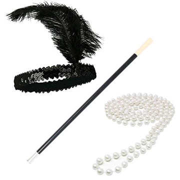 Skeleteen 1920's Flapper Accessory Set - Vintage Elegance for Themed Parties