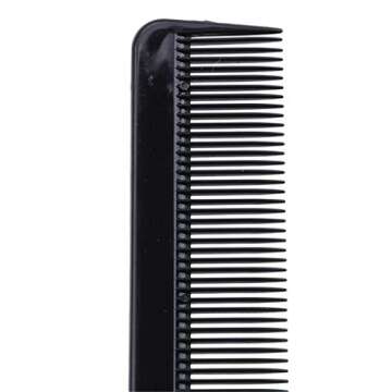 LJSLYJ Black Fine-tooth Comb Metal Pin Anti-static Hair Style Rat Tail Comb Massage Hair Styling Beauty Tools