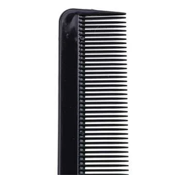 LJSLYJ Black Fine-tooth Comb Metal Pin Anti-static Hair Style Rat Tail Comb Massage Hair Styling Beauty Tools