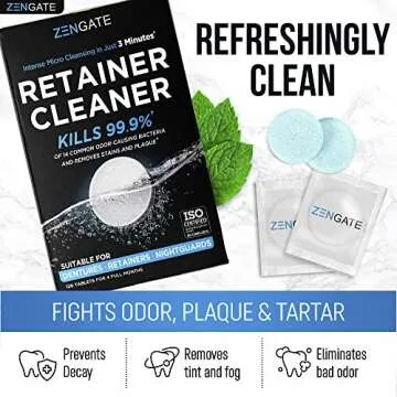 ZENGATE Retainer Cleaner Tablets – Fast Clean for Dental Devices