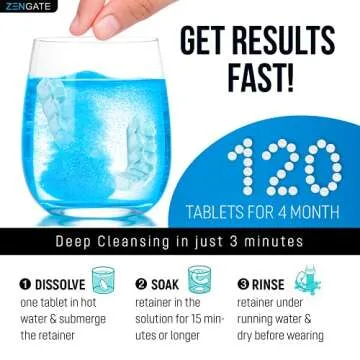 ZENGATE Retainer Cleaner Tablets – Fast Clean for Dental Devices