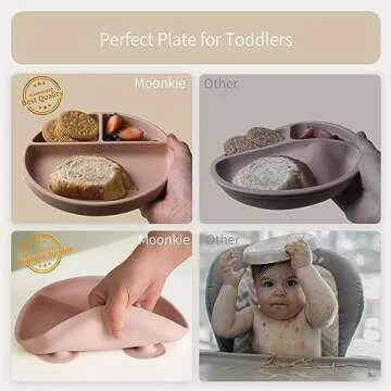 Moonkie Silicone Suction Plates - Perfect for Toddler Meals
