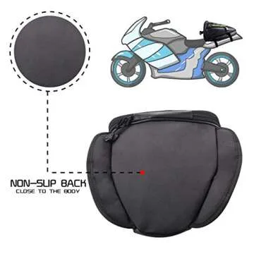 KATUR Motorcycle Backseat Tank Bag Multifunctional Waterproof PU Leather Storage Saddle Bag Motorbike Rear Seat Super Light Tail Accessories Bags -Black