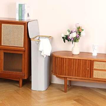 efluky Slim Laundry Basket with Removable Bag