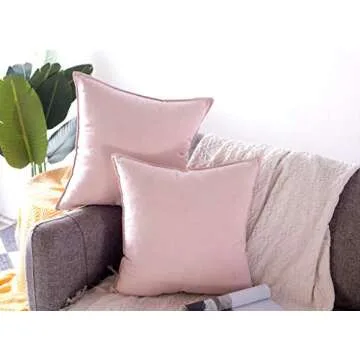 Zealax Decorative Pillow Covers 2-Pack Soft Micro Suede