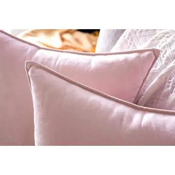 Zealax Decorative Pillow Covers 2-Pack Soft Micro Suede