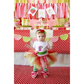 Berry Strawberry High Chair Banner for First Birthdays