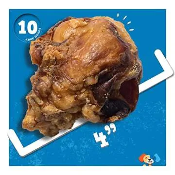 Jack&Pup Knee Bones Dog Bones (10 Pack) | Roasted Cow Bones for Dogs | Single Ingredient All Natural Long Lasting Dog Bone- Savory Smoked Beef Flavor