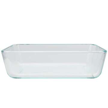 Pyrex 7210 3-Cup Clear Glass Storage Dish OV-7210 Glass with White Silicone Lid