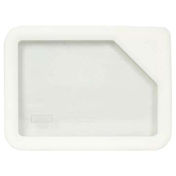 Pyrex 7210 3-Cup Clear Glass Storage Dish OV-7210 Glass with White Silicone Lid