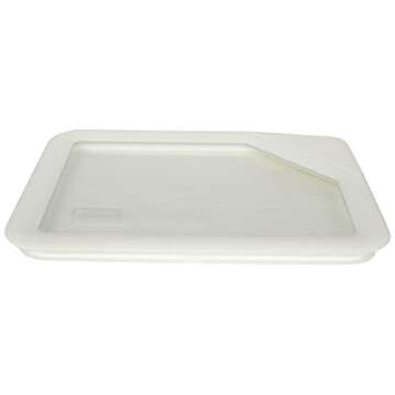 Pyrex 7210 3-Cup Clear Glass Storage Dish OV-7210 Glass with White Silicone Lid