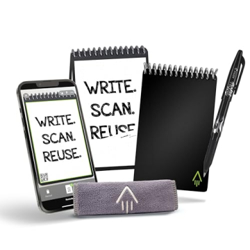 Rocketbook Smart Reusable Notebook - Eco-Friendly, Cloud-Compatible Mini Spiral