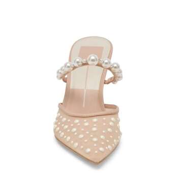 Dolce Vita Women's Katik Pearl-251 Heeled Sandal, Blush Mesh, 10