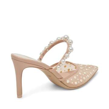 Dolce Vita Women's Katik Pearl-251 Heeled Sandal, Blush Mesh, 10
