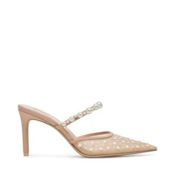 Dolce Vita Women's Katik Pearl-251 Heeled Sandal, Blush Mesh, 10