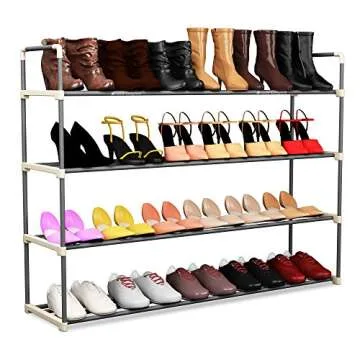 Stylish 4-Tier Shoe Organizer for Easy Shoe Storage