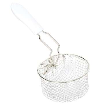 Classic Cuisine 1 Liter Cool Touch Deep Fryer with Wire Fry Basket, White