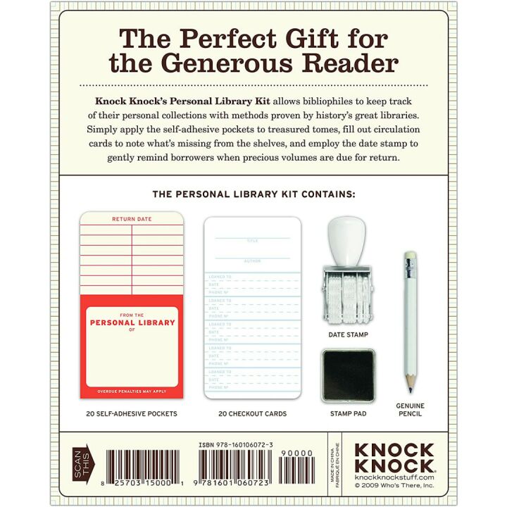 Knock Knock Library Kit - Perfect for Book Lovers