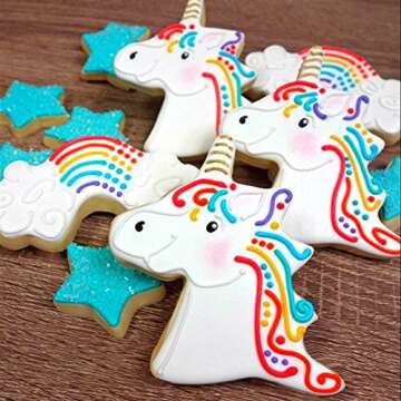 YUHAO Unicorn Cookie Cutter Set - 5 Fun Shapes for Baking