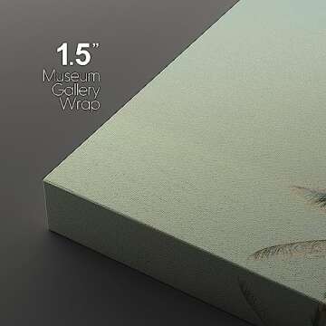 wall26 Canvas Print Wall Art Set Row of California Palm Trees & Blue Sky Nature Wilderness Photography Realism Chic Scenic Relax/Calm Multicolor for Living Room, Bedroom, Office - 24"x36"x3 Panels