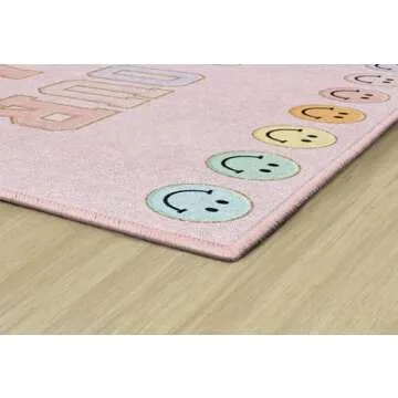 Schoolgirl Style Happy Place Area Rug for Kids Room