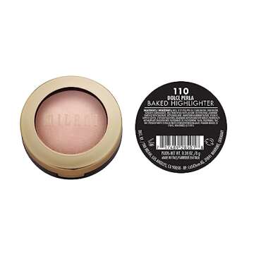 Milani Baked Highlighter (Dolce Perla) - Cruelty-Free Powder Highlighter, Highlight Face for a Shimmery or Matte Finish